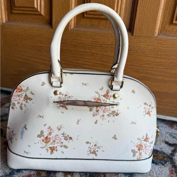 Coach Floral Crossbody Bag - Cream and Pink - Picture 3 of 9